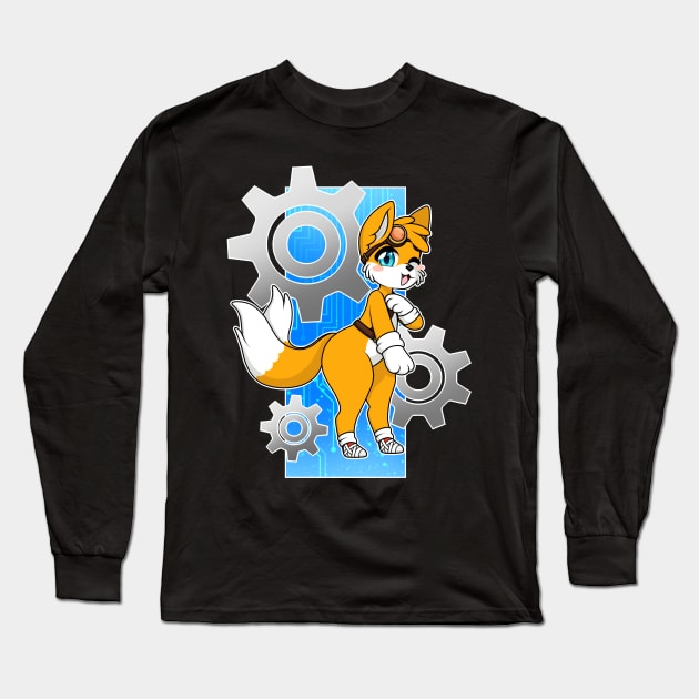 Tails the Fox - Technic Long Sleeve T-Shirt by YashaSnow